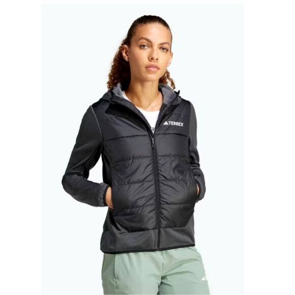 adidas Jackets & Blazers - NEW! Adidas Womens M Terrex $130 Hybrid Insulated Hiking Jacket Puffer Black